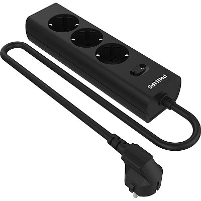 Сетевой фильтр Philips CHP2135BB/51 3р/3м, 10А, черный