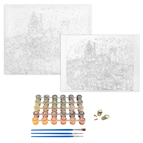 Картина по номерам 40×50 см, ОСТРОВ СОКРОВИЩ «Натюрморт с виноградом», на подрамнике, акрил, кисти