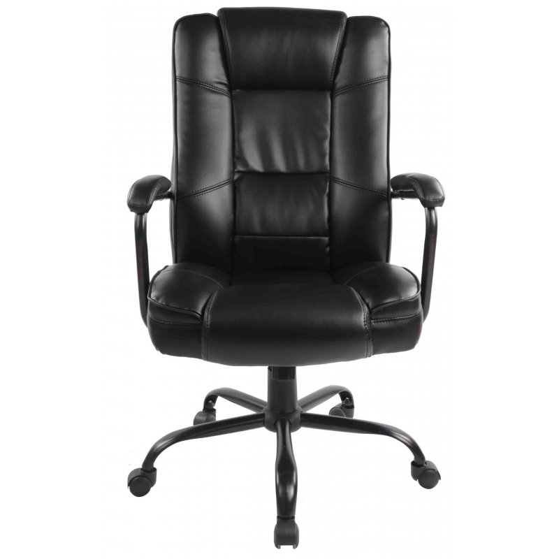 Кресло для руководителя Easy Chair 584 TR черное (рециклированная кожа, металл)