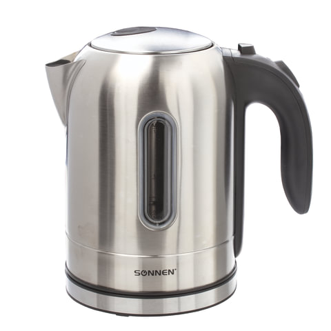 превью Чайник SONNEN KT-1755, 1.7 л, 2200 Вт, закрытый нагревательный элемент, нержавеющая сталь