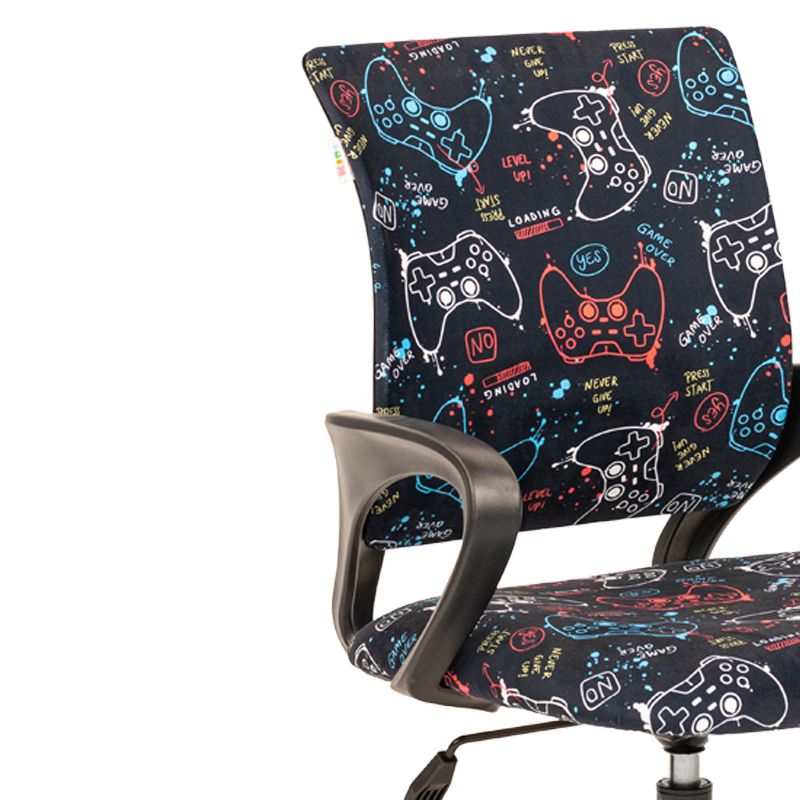 превью Кресло детское Chairman Kids 103 LT, PL черный, ткань велюр, game, пиастра