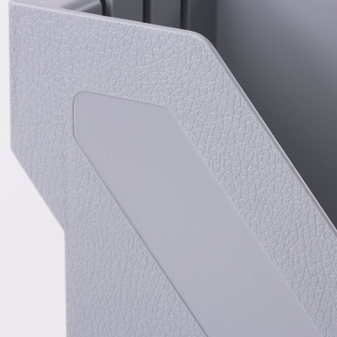 Лоток вертикальный для бумаг BRAUBERG «Basic», 265×100×285 мм, серый