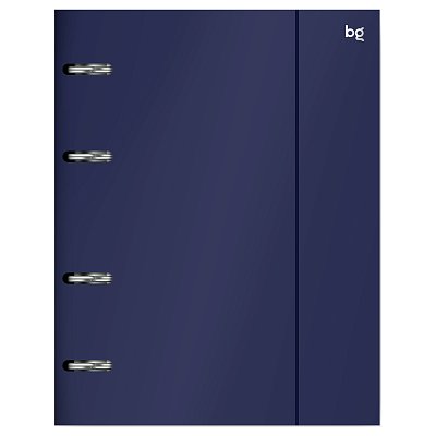 Тетрадь на кольцах А5, 120л., BG «Base», пластиковая обложка, синий, с резинкой