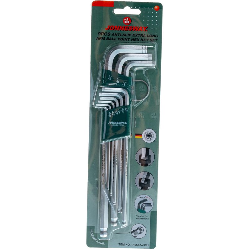 Набор ключей шестигранных удлиненных с шаром дюймовых,9 предм. H06SA209S