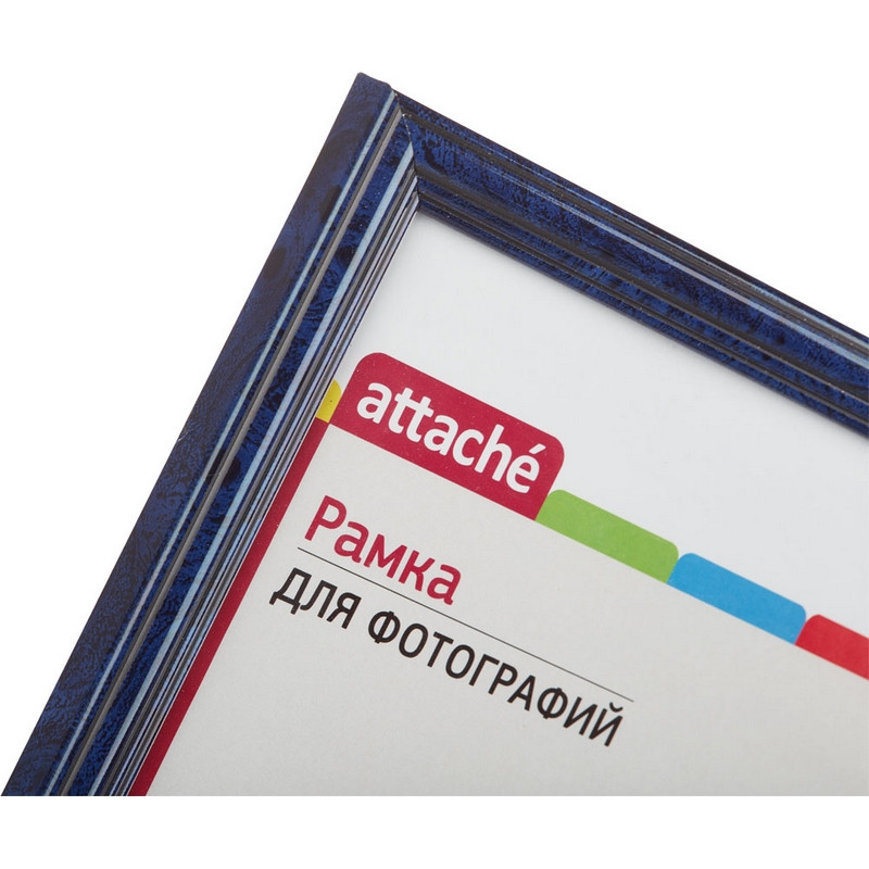 Рамка для сертификатов Attache 21х30см (пластик, защитное стекло, синяя)