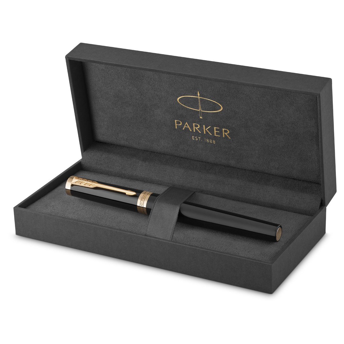 Ручка перьевая Parker «Ingenuity Black GT» 0.8мм, подарочная упаковка