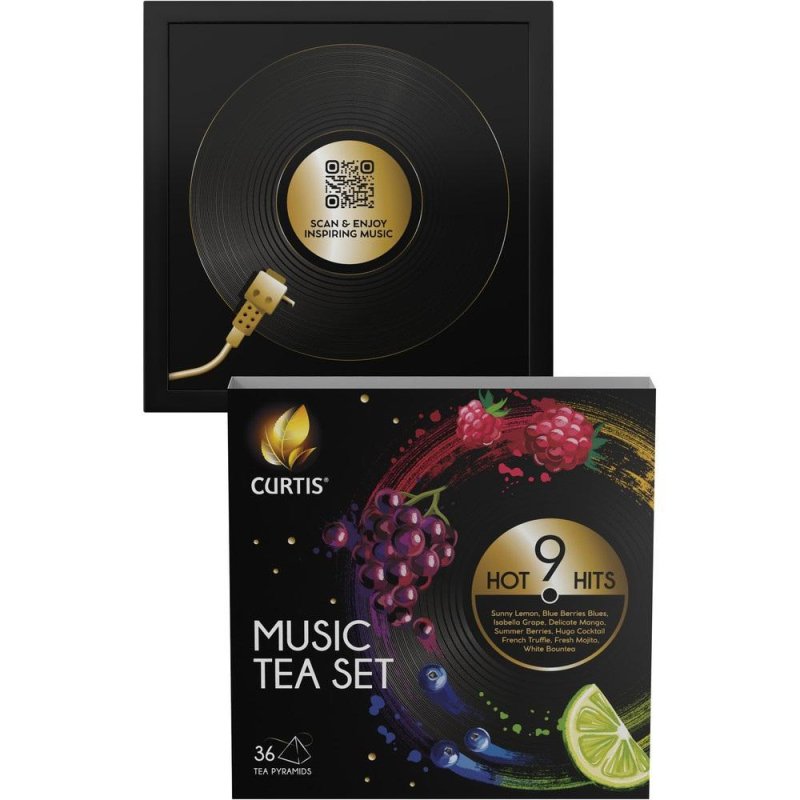 Чай Curtis Music Tea Set пакетированный ассорти 9 вкусовx4шт, 63.2г