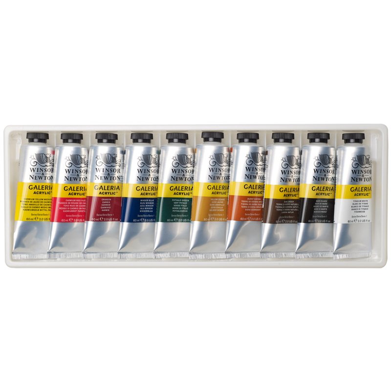 Краски акриловые Winsor&Newton «Galeria», 10цв, 60 мл/туба, картон. упак. 