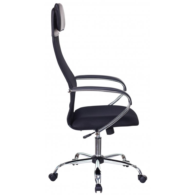 Кресло для руководителя Easy Chair 655/SL/BL TTW черное (искусственная кожа/сетка/ткань, металл)