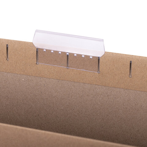 Подвесные папки A4/Foolscap (404×240 мм) до 80 л., КОМПЛЕКТ 10 шт., крафт-картон, STAFF