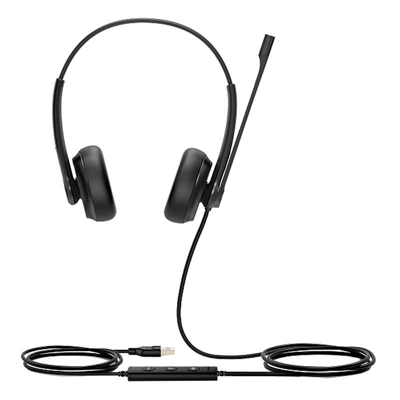 Гарнитура головная Yealink UH34 Dual UC Дуо, Проводная, HD звук, USB, шт