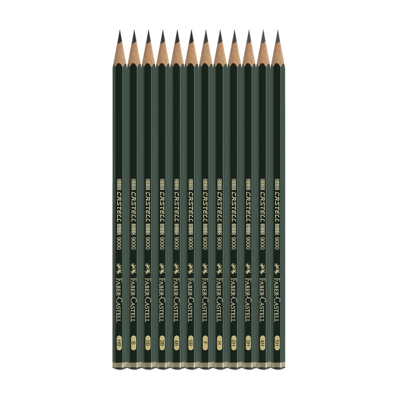 Набор карандашей чернографитных Faber-Castell Design Set 12 штук 5H-5B