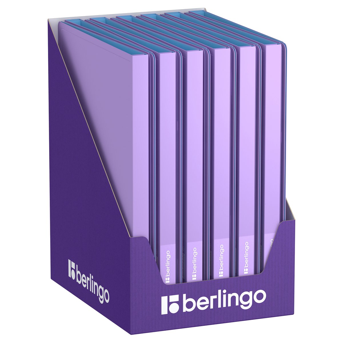 Папка с пружинным скоросшивателем Berlingo «Haze», 17мм, 600мкм, с внутр. карманом, сиреневая, софт-тач