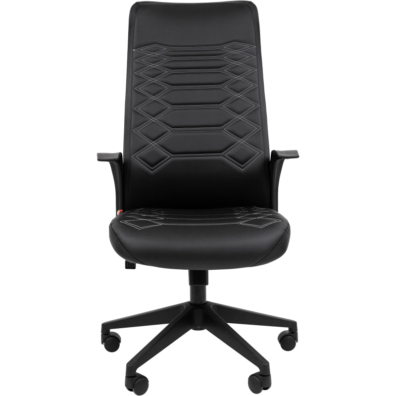 Кресло VT_EChair-673 TPU кож. зам черный пластик