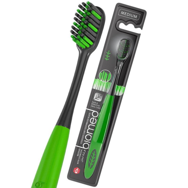 Зубная щетка Biomed Black средней жесткости (цвет в ассортименте)