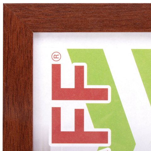 Рамка 21×30 см со стеклом, КОМПЛЕКТ 3 шт., багет 18 мм МДФ, STAFF «Grand», цвет итальянский орех