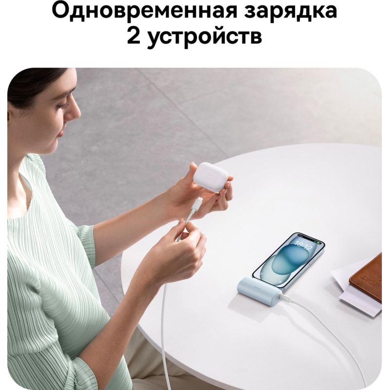 Внешний аккумулятор Baseus Compact USB-C 5k mAh 20W BL (BAS-P1006830631300)