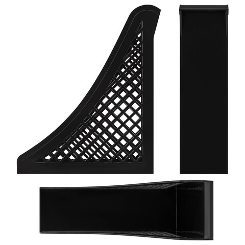 Лоток вертикальный для бумаг BRAUBERG ECO, 240×80х290 мм, сетчатый, черный