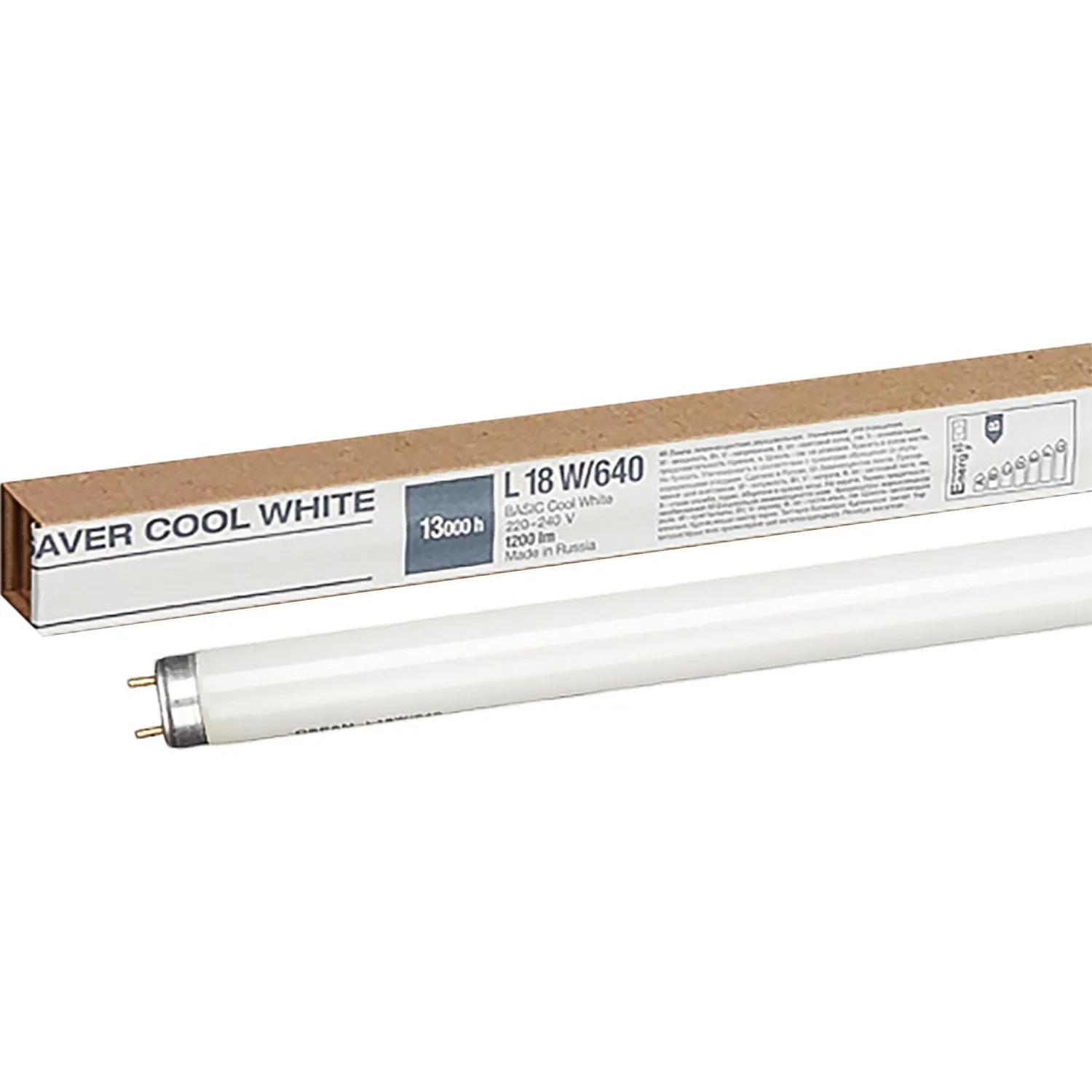 Лампа люминесцентная Osram 18 Вт G13 T8 4000 К 1200 Лм (25 штук в упаковке, 4008321959652)