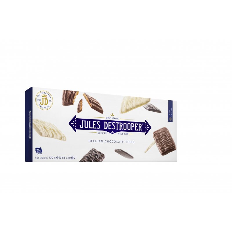превью Печенье сдобное Jules Destrooper Belgian Chocolate Thins 100 г