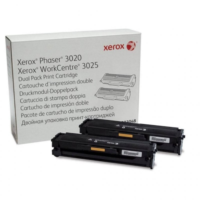 Картридж лазерный Xerox 106R03048 оригинальный черный двойная упаковка