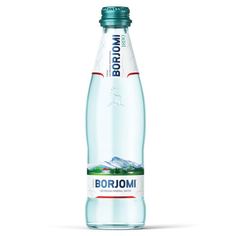 Вода газированная минеральная BORJOMI (БОРЖОМИ), 0.5 л, стеклянная бутылка, 12шт/уп