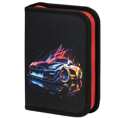 превью Пенал BRAUBERG, 1 отделение, полиэстер, 21×14 см, «Neon drift»