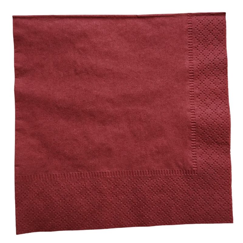 Салфетки бумажные Profi Pack 2сл 24×24см бордо 250 шт/уп
