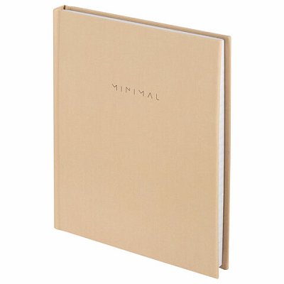 Блокнот МАЛЫЙ ФОРМАТ 110×147 мм, А6, 80 л., твердый, клетка, BRAUBERG «Minimal», бежевый