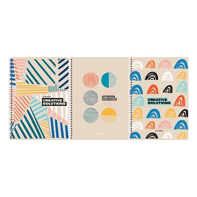 Тетрадь 80л., А4, клетка, на гребне BG «Creative solutions»