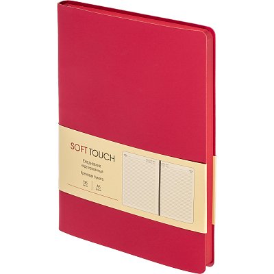 Ежедневник недатированный А5 136л SOFT TOUCH интеграл. розовый ЕКСТ52513608