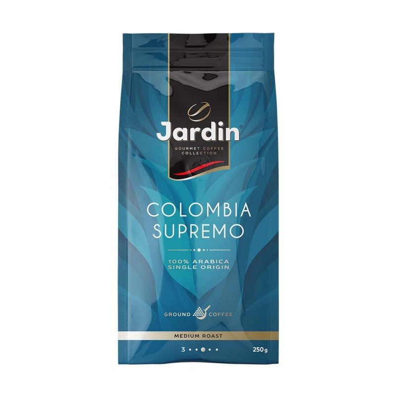 Кофе молотый JARDIN «Colombia Supremo», натуральный, 250 г, вакуумная упаковка