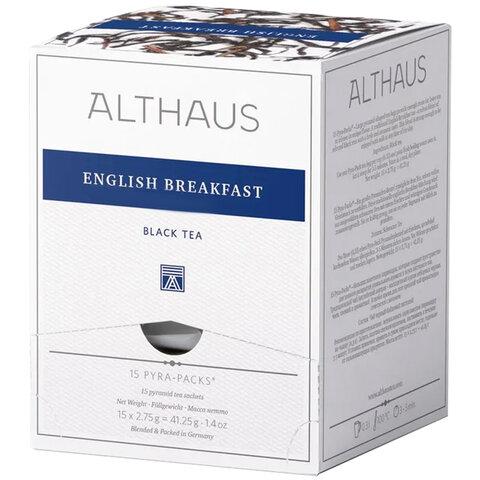 Чай ALTHAUS «English Breakfast» черный, 15 пирамидок по 2.75 г, ГЕРМАНИЯ