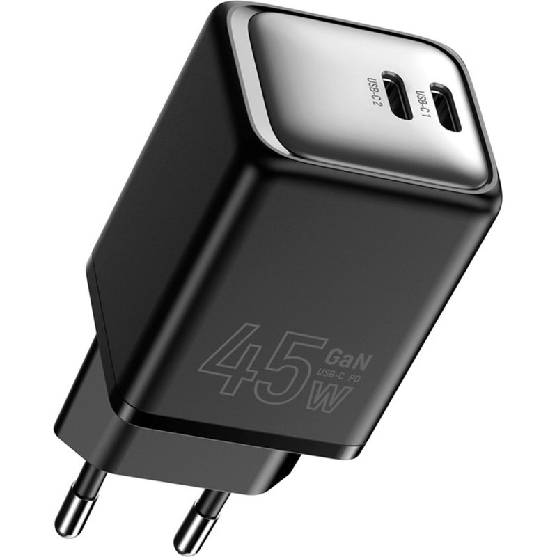 Зарядное устройство сетевое TFN GAN C+C 45W Dual black