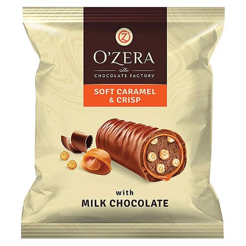 превью Конфеты шоколадные O'ZERA «Caramel&Crisp» из нежного пралине с хрустящими шариками, 500 г