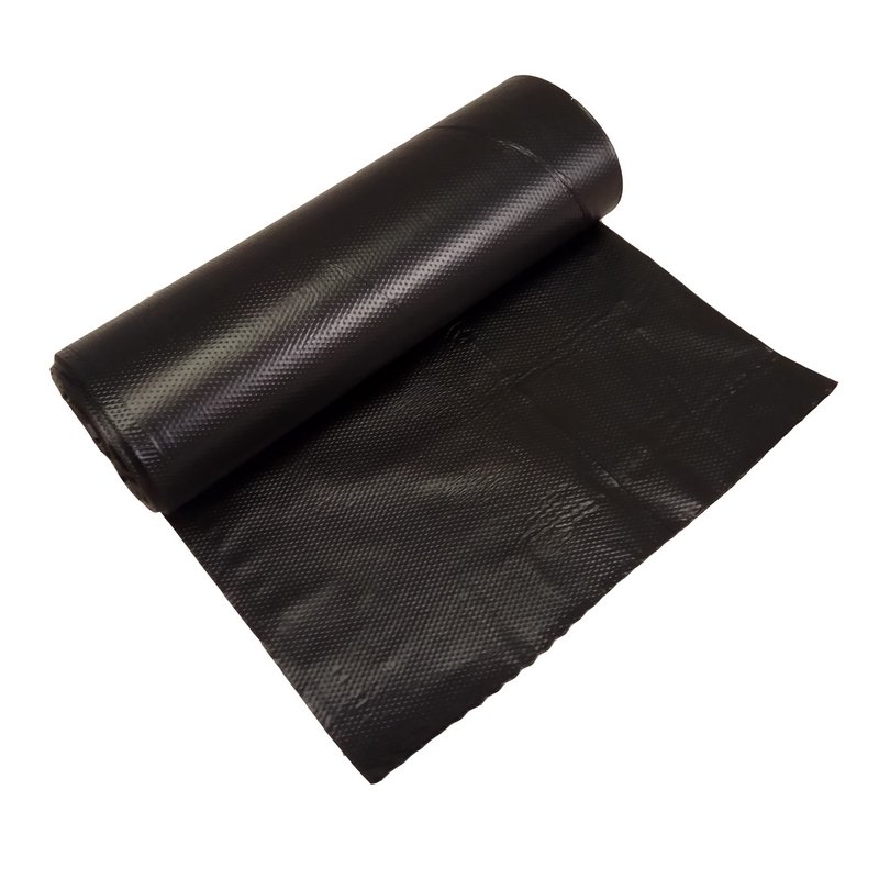 Мешки для мусора на 120 л черные (ПНД, 14 мкм, в рулоне 10 штук, 70×110 см)
