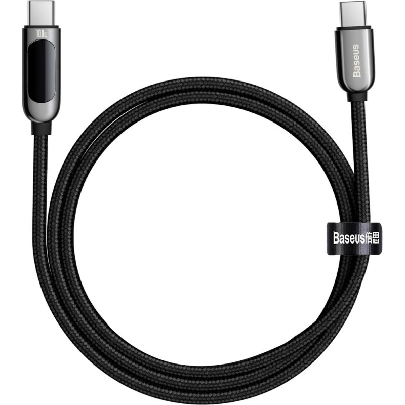 Кабель Baseus USB-C->-C CS 100W 1.2m черный