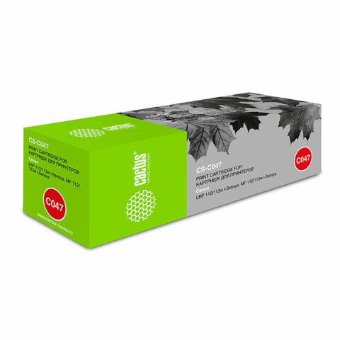 превью Картридж лазерный CACTUS (CS-C047) для Canon LBP112/LBP113W, ресурс 1600 страниц