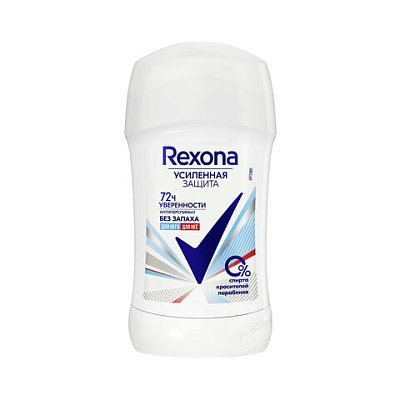 Дезодорант-антиперспирант карандаш 40 мл REXONA «Без запаха», усиленная защита, унисекс