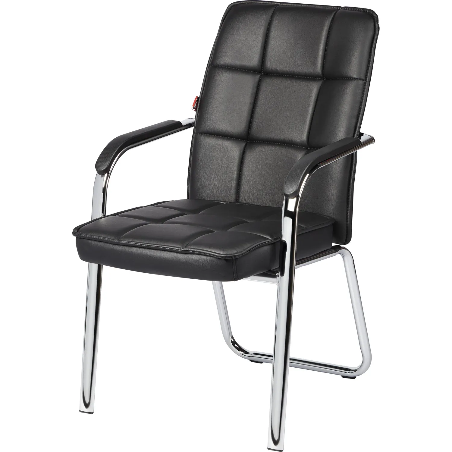 Конференц-кресло Easy Chair 810 VPU чёрное (экокожа, металл хромированный)
