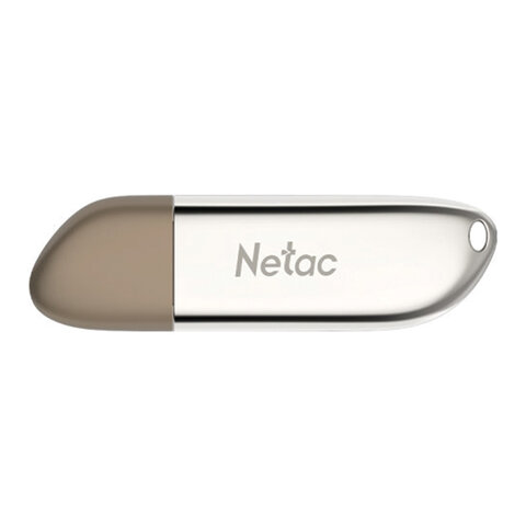 Флеш-диск 16 GB NETAC U352, USB 2.0, металлический корпус, серебристый-20PN