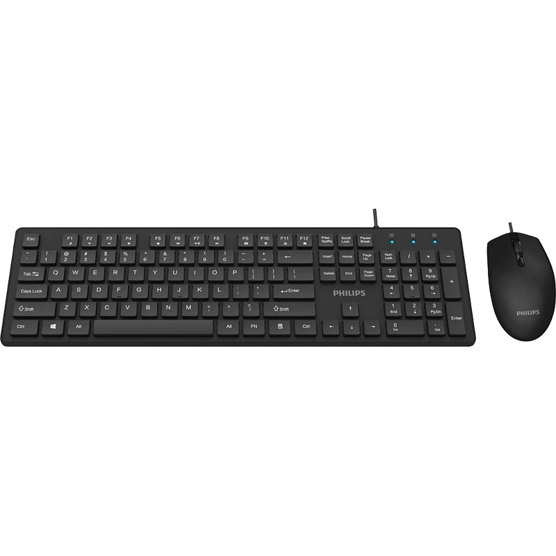 Набор клавиатура+мышь Philips (SPT6264B/60)провод USB 104кл 800-2400dpi чер