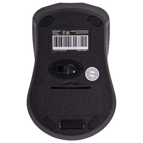 Мышь беспроводная SONNEN V99, USB, 800/1200/1600 dpi, 4 кнопки, оптическая, синяя
