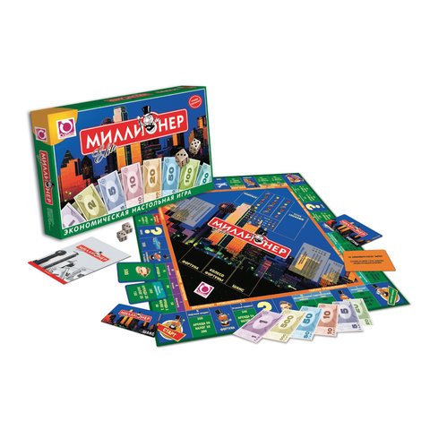 Игра настольная «Миллионер Elite», игровое поле, банкноты, жетоны, акции, полисы, ORIGAMI, 00111