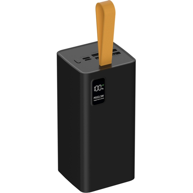 Внешний аккумулятор PERO PB09 50000 mAh, Li-Pol, output USB-C + 4USB-A, черный
