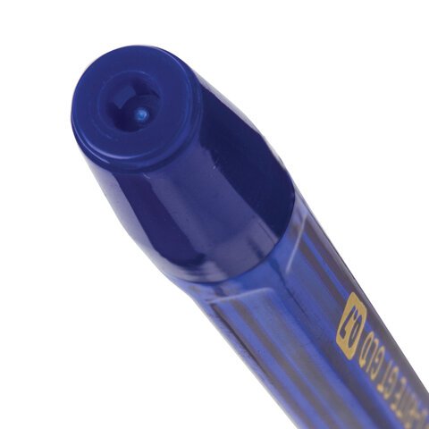 Ручка шариковая масляная с грипом BRAUBERG «i-Rite GT GLD», СИНЯЯ, корпус тонированный синий, узел 0.7 мм, 143302