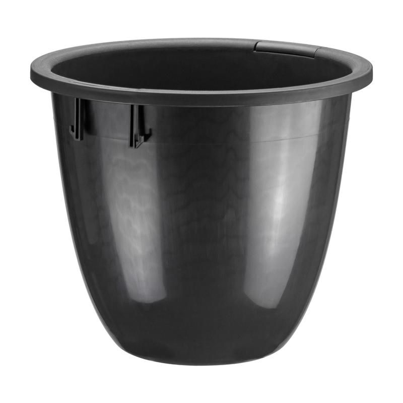 Кашпо М-пластика Пирула белое/черное (29×29×20 см)