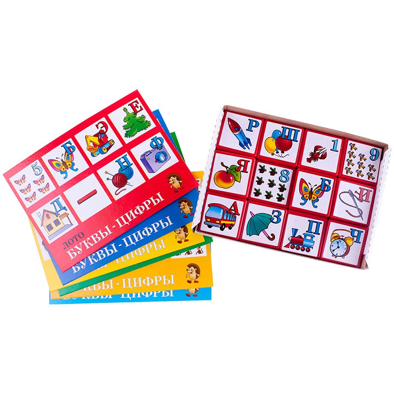 Игра настольная Лото, Step Puzzle «Буквы-цифры», картонная коробка