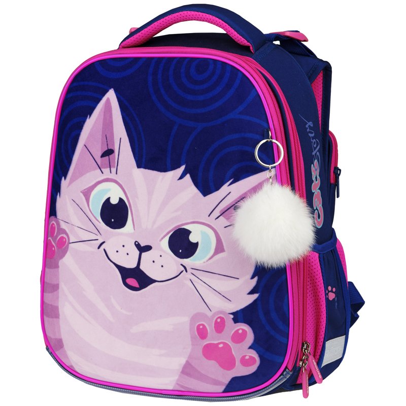превью Ранец Berlingo Expert «Scary cat» 37×28×16см, 2 отделения, 2 кармана, анатомическая спинка