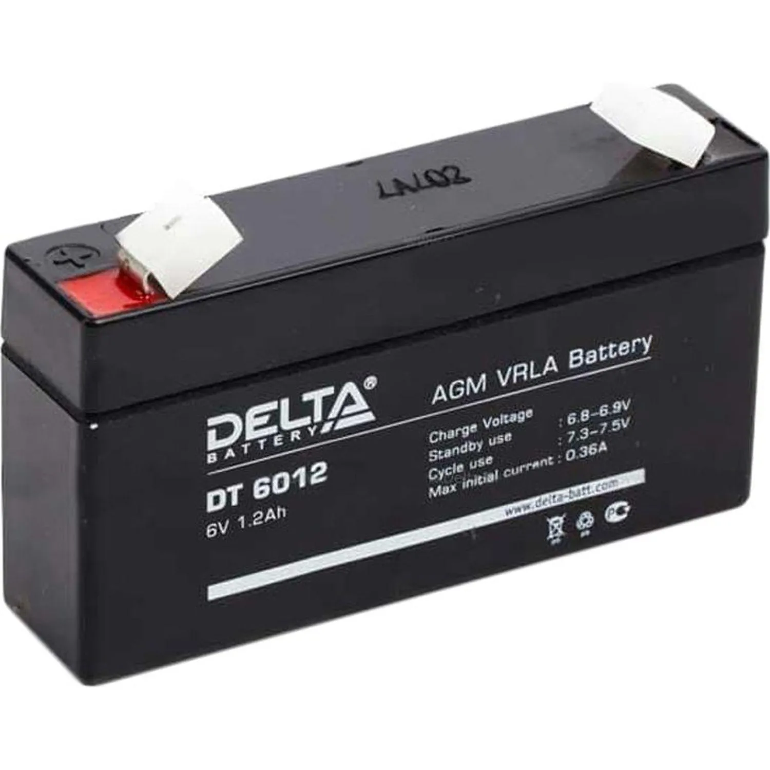превью Батарея для ИБП Delta DT 6012 6 В 1.2 Ач